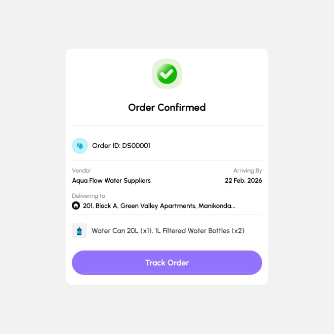 Mobile App Screen — Checkout